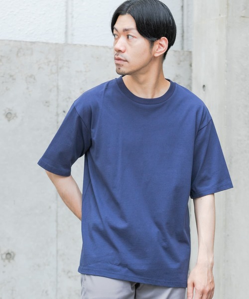 URBAN RESEARCH ROSSO MEN（アーバンリサーチロッソメン）の「『XLサイズあり』USAコットンMYSTANDARD半袖Tシャツ（Tシャツ/カットソー・メンズ・ブラウン/ネイビー/チャコールグレー/ベージュ系その他/ブルー系その他/ブルー/ホワイト系その他/グリーン系その他/シルバー/グレー系その他/カーキ/オレンジ系その他/ブラック/ホワイト/ピンク系その他・SMALL/LARGE/MEDIUM/X-LARGE）」の10枚目の写真