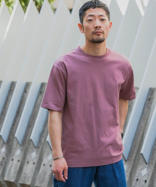 URBAN RESEARCH ROSSO MEN（アーバンリサーチロッソメン）の「『XLサイズあり』USAコットンMYSTANDARD半袖Tシャツ（Tシャツ/カットソー・メンズ・ブラウン/ネイビー/チャコールグレー/ベージュ系その他/ブルー系その他/ブルー/ホワイト系その他/グリーン系その他/シルバー/グレー系その他/カーキ/オレンジ系その他/ブラック/ホワイト/ピンク系その他・SMALL/LARGE/MEDIUM/X-LARGE）」の13枚目の写真