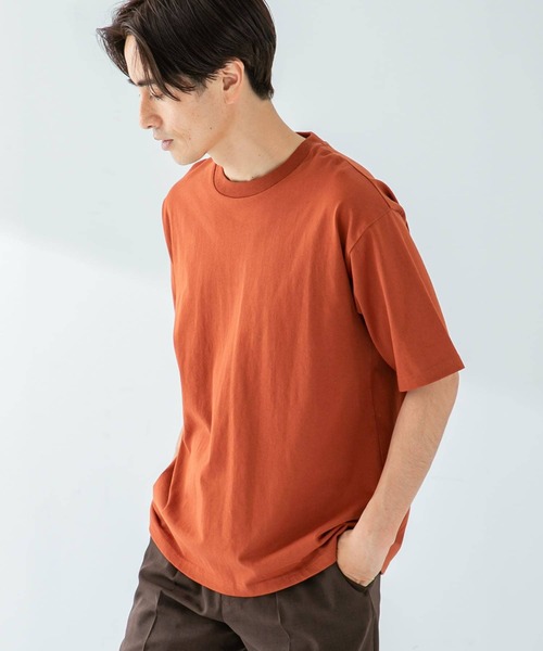 URBAN RESEARCH ROSSO MEN（アーバンリサーチロッソメン）の「『XLサイズあり』USAコットンMYSTANDARD半袖Tシャツ（Tシャツ/カットソー・メンズ・ブラウン/ネイビー/チャコールグレー/ベージュ系その他/ブルー系その他/ブルー/ホワイト系その他/グリーン系その他/シルバー/グレー系その他/カーキ/オレンジ系その他/ブラック/ホワイト/ピンク系その他・SMALL/LARGE/MEDIUM/X-LARGE）」の14枚目の写真