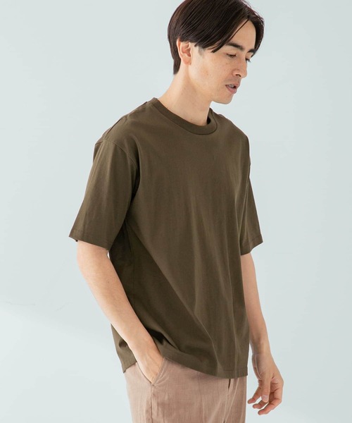 URBAN RESEARCH ROSSO MEN（アーバンリサーチロッソメン）の「『XLサイズあり』USAコットンMYSTANDARD半袖Tシャツ（Tシャツ/カットソー・メンズ・ブラウン/ネイビー/チャコールグレー/ベージュ系その他/ブルー系その他/ブルー/ホワイト系その他/グリーン系その他/シルバー/グレー系その他/カーキ/オレンジ系その他/ブラック/ホワイト/ピンク系その他・SMALL/LARGE/MEDIUM/X-LARGE）」の8枚目の写真