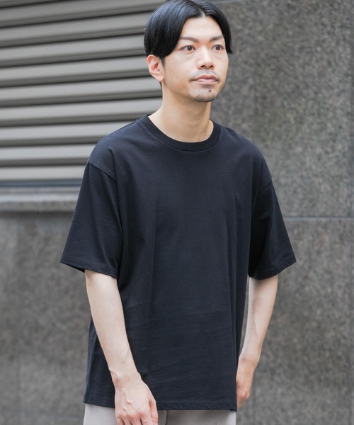 URBAN RESEARCH ROSSO MEN（アーバンリサーチロッソメン）の「『XLサイズあり』USAコットンMYSTANDARD半袖Tシャツ（Tシャツ/カットソー・メンズ・ブラウン/ネイビー/チャコールグレー/ベージュ系その他/ブルー系その他/ブルー/ホワイト系その他/グリーン系その他/シルバー/グレー系その他/カーキ/オレンジ系その他/ブラック/ホワイト/ピンク系その他・SMALL/LARGE/MEDIUM/X-LARGE）」の4枚目の写真