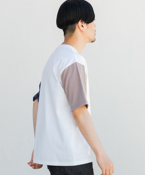 URBAN RESEARCH ROSSO MEN（アーバンリサーチロッソメン）の「『XLサイズあり』USAコットンMYSTANDARD半袖Tシャツ（Tシャツ/カットソー・メンズ・ブラウン/ネイビー/チャコールグレー/ベージュ系その他/ブルー系その他/ブルー/ホワイト系その他/グリーン系その他/シルバー/グレー系その他/カーキ/オレンジ系その他/ブラック/ホワイト/ピンク系その他・SMALL/LARGE/MEDIUM/X-LARGE）」の19枚目の写真