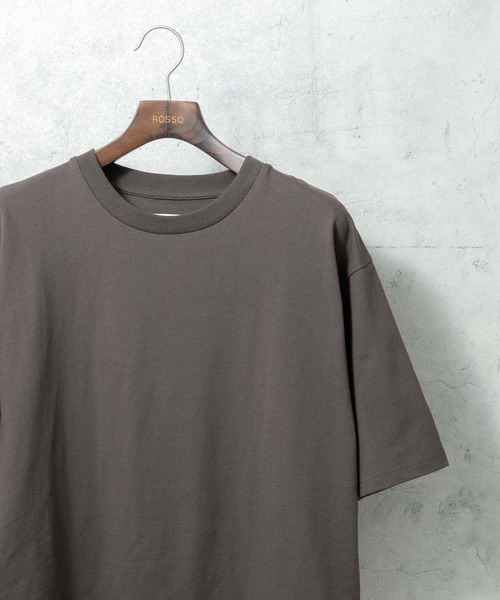 URBAN RESEARCH ROSSO MEN（アーバンリサーチロッソメン）の「『XLサイズあり』USAコットンMYSTANDARD半袖Tシャツ（Tシャツ/カットソー・メンズ・ブラウン/ネイビー/チャコールグレー/ベージュ系その他/ブルー系その他/ブルー/ホワイト系その他/グリーン系その他/シルバー/グレー系その他/カーキ/オレンジ系その他/ブラック/ホワイト/ピンク系その他・SMALL/LARGE/MEDIUM/X-LARGE）」の16枚目の写真