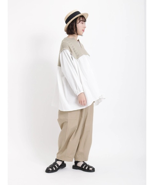 Samansa Mos2(サマンサ モスモス)の「◎コクーンカーゴパンツ(カーゴパンツ・レディース・ベージュ/チャコール/カーキ・フリ-)」の9枚目の写真