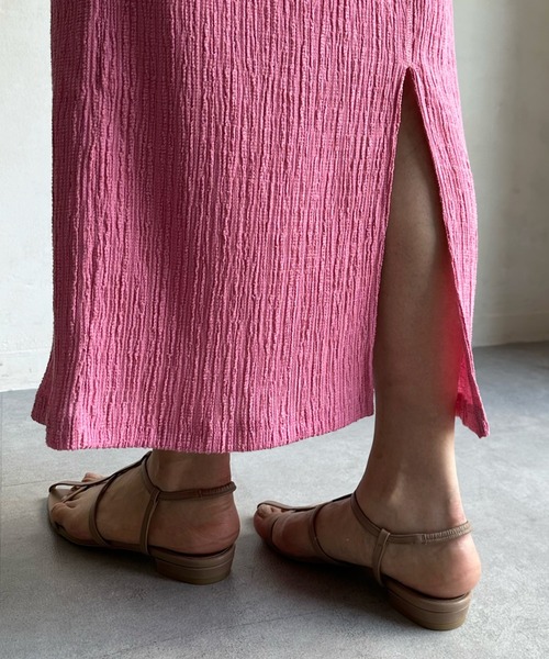 DouDou（ドゥドゥ）の「リンクルタイトスカート（スカート・レディース・ネイビー/ホワイト/ピンク/ブルー・FREE）」の18枚目の写真