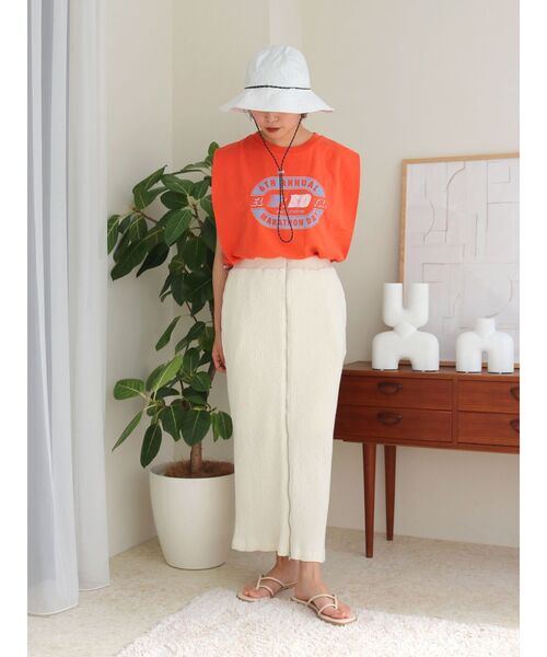 Ungrid（アングリッド）の「ジップデザインリブスカート（スカート・レディース・チャコールグレー/アイボリー/ミント・FREE）」の19枚目の写真