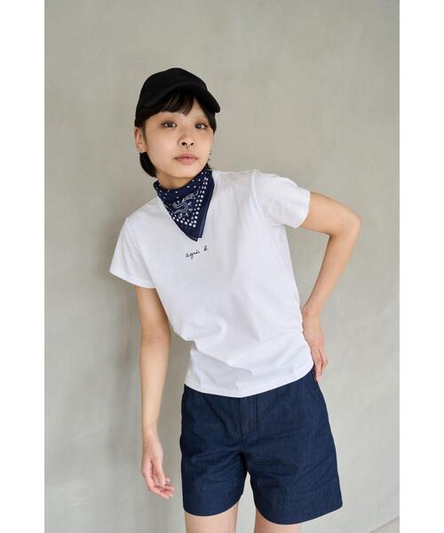 agnes b.(アニエスベー)の「WEB限定 ロゴ プリント コットン 半袖 Tシャツ ”Brando”(Tシャツ/カットソー・レディース・ホワイト・2/3/1)」の5枚目の写真