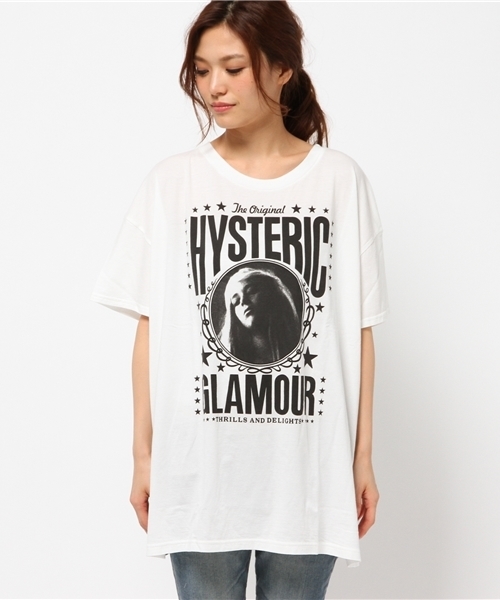 HYSTERIC GLAMOUR(ヒステリックグラマー)の「REVOLUTION pt ビッグT-SH(Tシャツ/カットソー・レディース・ホワイト/ピンク/ブラック・FREE)」の12枚目の写真