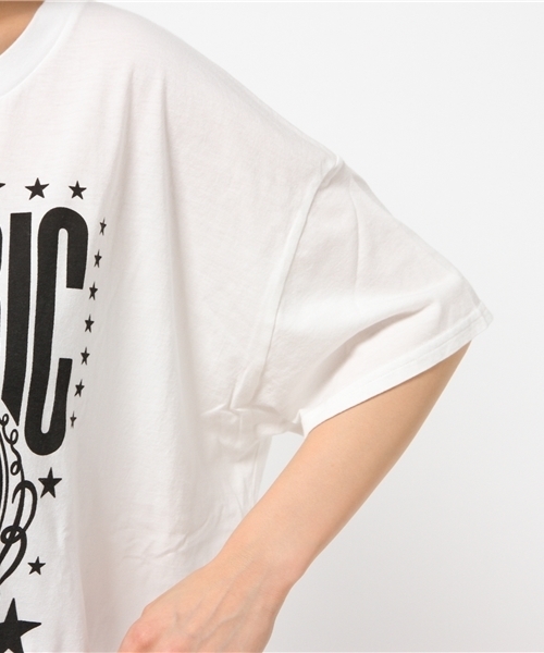 HYSTERIC GLAMOUR(ヒステリックグラマー)の「REVOLUTION pt ビッグT-SH(Tシャツ/カットソー・レディース・ホワイト/ピンク/ブラック・FREE)」の10枚目の写真