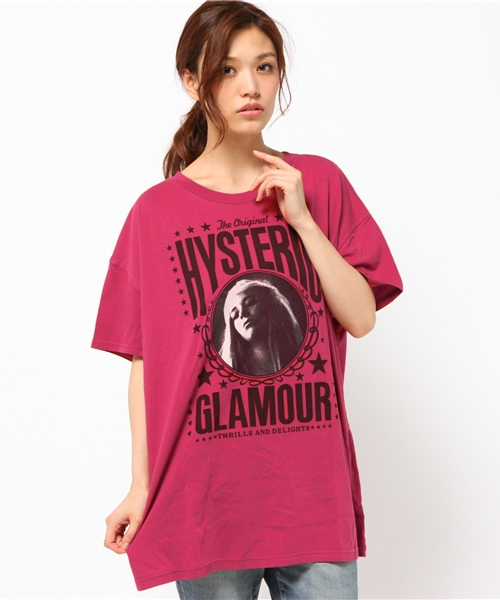 HYSTERIC GLAMOUR(ヒステリックグラマー)の「REVOLUTION pt ビッグT-SH(Tシャツ/カットソー・レディース・ホワイト/ピンク/ブラック・FREE)」の13枚目の写真