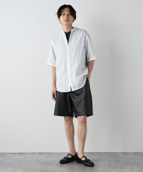 B.C STOCK(ベーセーストック)の「フェイクレザーワイドショーツ(その他パンツ・メンズ・グレー/ブラック・MEDIUM/LARGE)」の17枚目の写真