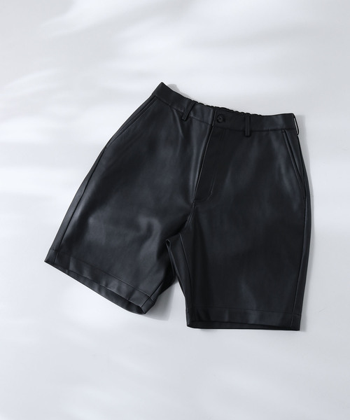 B.C STOCK(ベーセーストック)の「フェイクレザーワイドショーツ(その他パンツ・メンズ・グレー/ブラック・MEDIUM/LARGE)」の16枚目の写真
