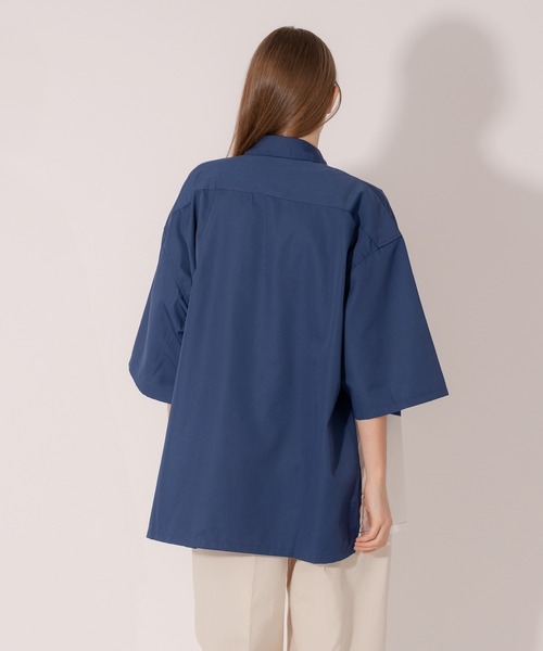 ONCILY（オンシェリー）の「BICOLOR LOOSE SHIRTS / バイカラールーズシャツ（シャツ/ブラウス・メンズ・ネイビー/ベージュ・LARGE/MEDIUM）」の7枚目の写真