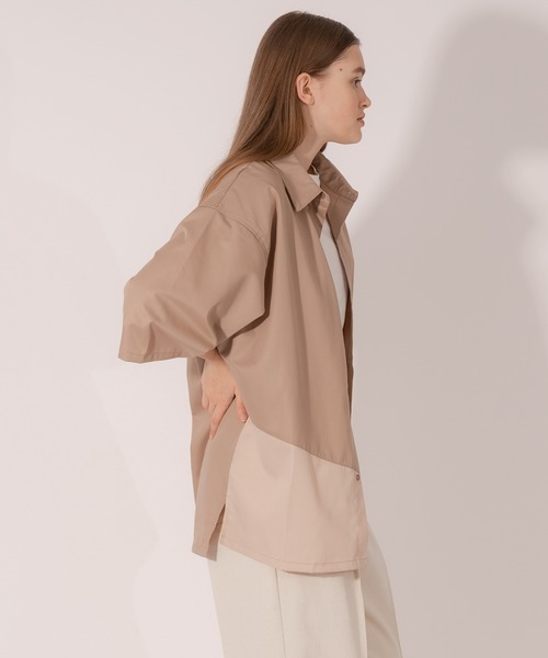 ONCILY（オンシェリー）の「BICOLOR LOOSE SHIRTS / バイカラールーズシャツ（シャツ/ブラウス・メンズ・ネイビー/ベージュ・LARGE/MEDIUM）」の17枚目の写真