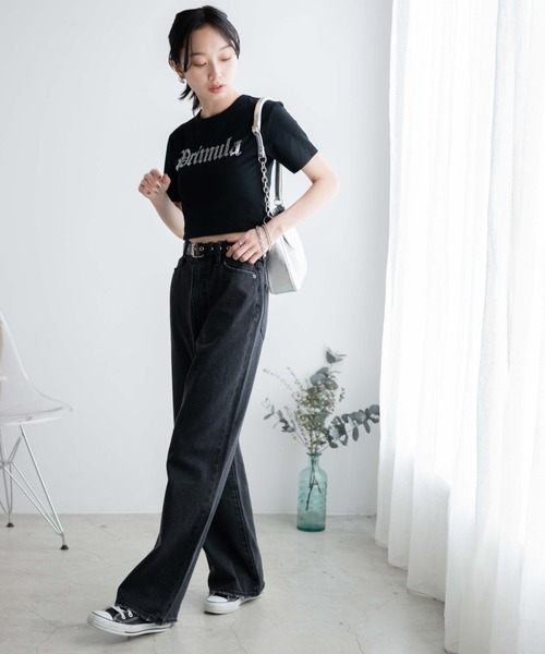 WEGO(ウィゴー)の「WEGO/ラインストーンちびT(Tシャツ/カットソー・レディース・ブラック/ホワイト・FREE)」の9枚目の写真