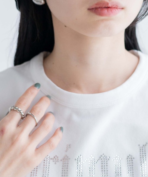 WEGO(ウィゴー)の「WEGO/ラインストーンちびT(Tシャツ/カットソー・レディース・ブラック/ホワイト・FREE)」の20枚目の写真