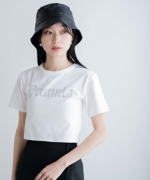 WEGO(ウィゴー)の「WEGO/ラインストーンちびT(Tシャツ/カットソー・レディース・ブラック/ホワイト・FREE)」の3枚目の写真