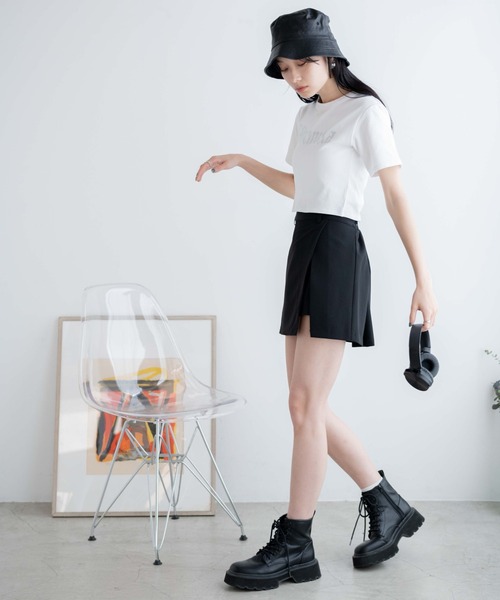 WEGO(ウィゴー)の「WEGO/ラインストーンちびT(Tシャツ/カットソー・レディース・ブラック/ホワイト・FREE)」の13枚目の写真