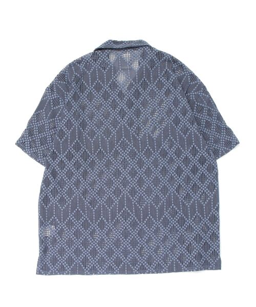 BEAVER（ビーバー）の「B omnivore/ビーオムニボー　RAMBUS OPEN COLLER SHIRT オープンカラーシャツ（シャツ/ブラウス・メンズ・グレー/ブルー/レッド・M）」の4枚目の写真