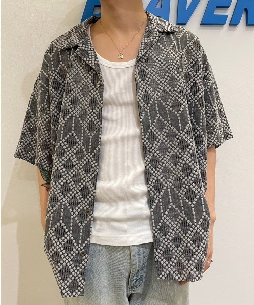 BEAVER（ビーバー）の「B omnivore/ビーオムニボー　RAMBUS OPEN COLLER SHIRT オープンカラーシャツ（シャツ/ブラウス・メンズ・グレー/ブルー/レッド・M）」の8枚目の写真
