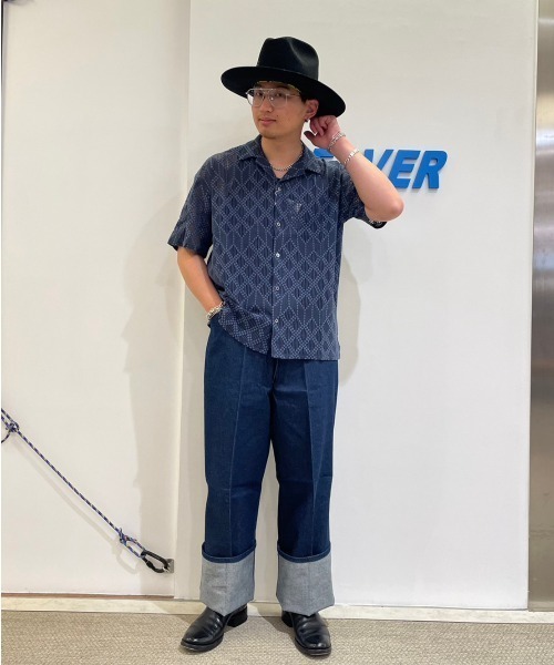 BEAVER（ビーバー）の「B omnivore/ビーオムニボー　RAMBUS OPEN COLLER SHIRT オープンカラーシャツ（シャツ/ブラウス・メンズ・グレー/ブルー/レッド・M）」の7枚目の写真