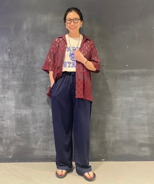 BEAVER（ビーバー）の「B omnivore/ビーオムニボー　RAMBUS OPEN COLLER SHIRT オープンカラーシャツ（シャツ/ブラウス・メンズ・グレー/ブルー/レッド・M）」の14枚目の写真