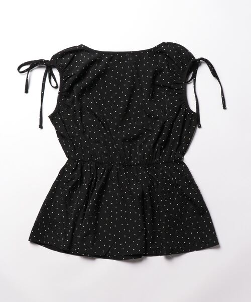 flower（フラワー）の「リボンドットブラウス（シャツ/ブラウス・レディース・ブラック/ベージュ・FREE）」の3枚目の写真