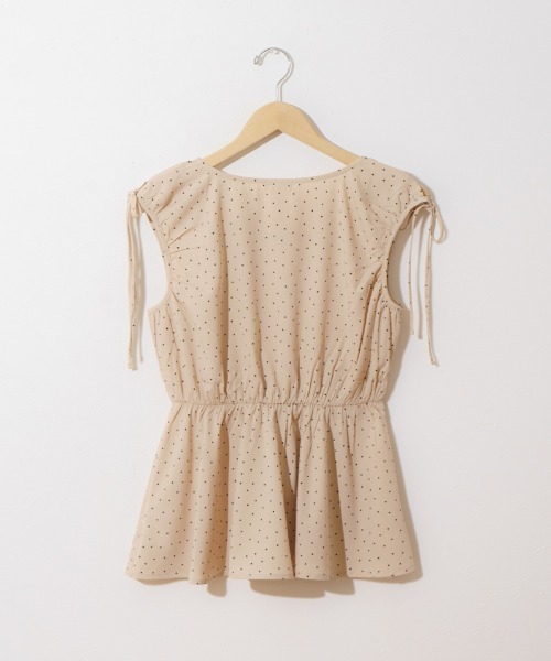 flower（フラワー）の「リボンドットブラウス（シャツ/ブラウス・レディース・ブラック/ベージュ・FREE）」の9枚目の写真