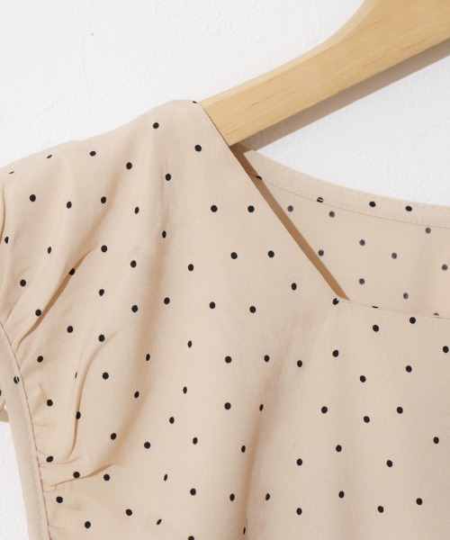 flower（フラワー）の「リボンドットブラウス（シャツ/ブラウス・レディース・ブラック/ベージュ・FREE）」の11枚目の写真