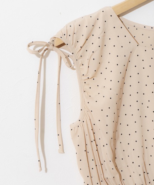 flower（フラワー）の「リボンドットブラウス（シャツ/ブラウス・レディース・ブラック/ベージュ・FREE）」の12枚目の写真