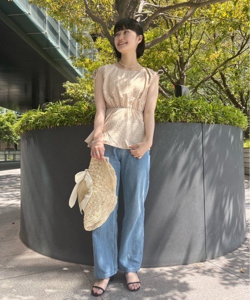 flower（フラワー）の「リボンドットブラウス（シャツ/ブラウス・レディース・ブラック/ベージュ・FREE）」の7枚目の写真