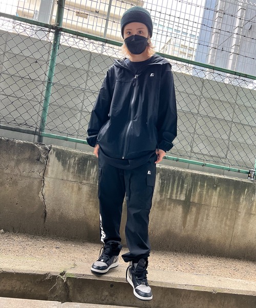 STARTER BLACK LABEL（スターターブラックレーベル）の「ナイロンジップパーカー（ナイロンジャケット・メンズ・ブラック・M/L）」の3枚目の写真