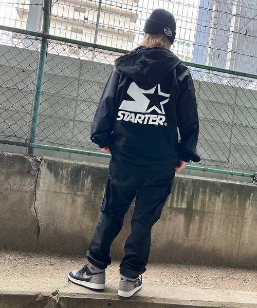 STARTER BLACK LABEL（スターターブラックレーベル）の「ナイロンジップパーカー（ナイロンジャケット・メンズ・ブラック・M/L）」の6枚目の写真
