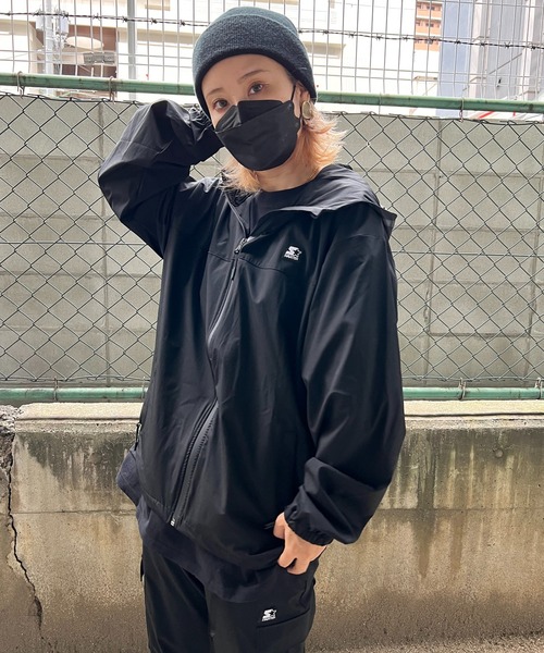 STARTER BLACK LABEL（スターターブラックレーベル）の「ナイロンジップパーカー（ナイロンジャケット・メンズ・ブラック・M/L）」の8枚目の写真