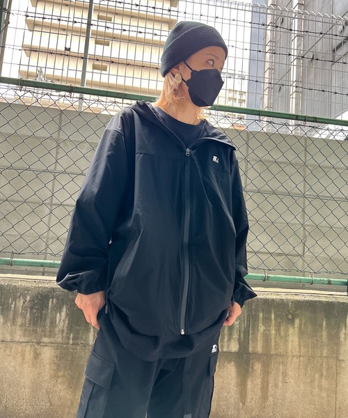 STARTER BLACK LABEL（スターターブラックレーベル）の「ナイロンジップパーカー（ナイロンジャケット・メンズ・ブラック・M/L）」の2枚目の写真