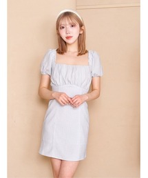 バックオープンリボンミニワンピース