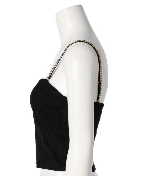 LIPSERVICE(リップサービス)の「フロントホックチェーンベア(キャミソール・レディース・ホワイト/ブラック・FREE)」の8枚目の写真