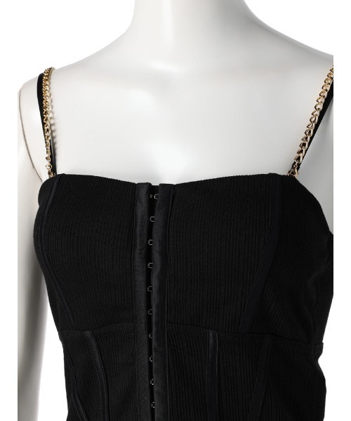 LIPSERVICE(リップサービス)の「フロントホックチェーンベア(キャミソール・レディース・ホワイト/ブラック・FREE)」の9枚目の写真