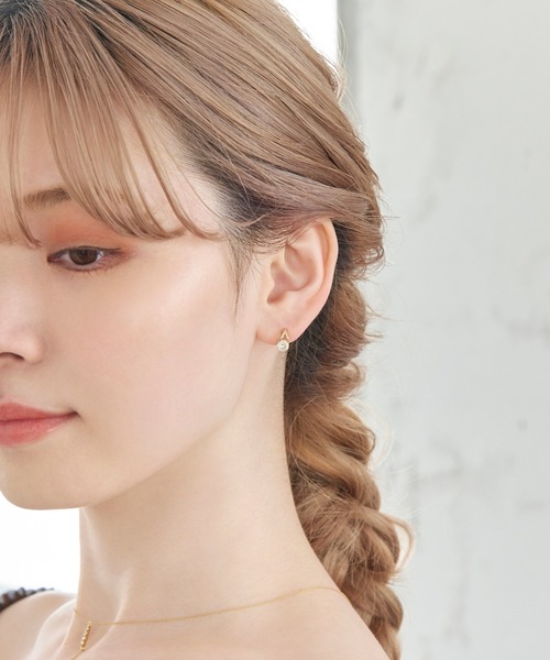 Phoebe（フィービィー）の「【金属アレルギー対応】【痛くないシリーズ】ルーセントビジューライトフィットイヤリング（イヤリング・レディース・ピンクゴールド/イエローゴールド・FREE）」の10枚目の写真