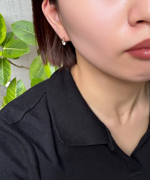 Phoebe（フィービィー）の「【金属アレルギー対応】【痛くないシリーズ】ルーセントビジューライトフィットイヤリング（イヤリング・レディース・ピンクゴールド/イエローゴールド・FREE）」の5枚目の写真