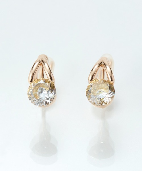 Phoebe（フィービィー）の「【金属アレルギー対応】【痛くないシリーズ】ルーセントビジューライトフィットイヤリング（イヤリング・レディース・ピンクゴールド/イエローゴールド・FREE）」の7枚目の写真