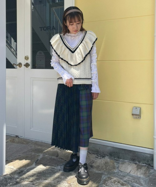 Candy Stripper（キャンディストリッパー）の「DOLLY RIBBON VELOUR トップス（その他トップス・レディース・オフホワイト/スモークピンク/ブラック・2）」の16枚目の写真