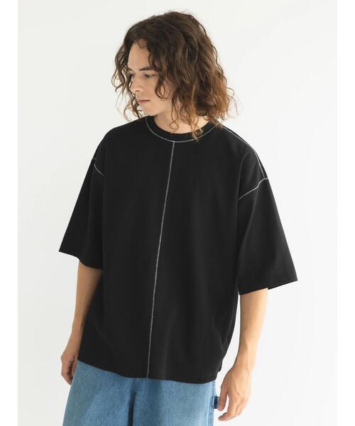 CRAFT STANDARD BOUTIQUE（クラフトスタンダードブティック）の「リサイクル切り替えH/S TEE-B（Tシャツ/カットソー・メンズ・ダークネイビー/ブラック/杢グレー・M/L/XL）」の6枚目の写真