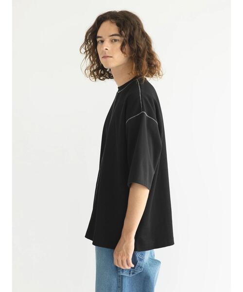 CRAFT STANDARD BOUTIQUE（クラフトスタンダードブティック）の「リサイクル切り替えH/S TEE-B（Tシャツ/カットソー・メンズ・ダークネイビー/ブラック/杢グレー・M/L/XL）」の7枚目の写真