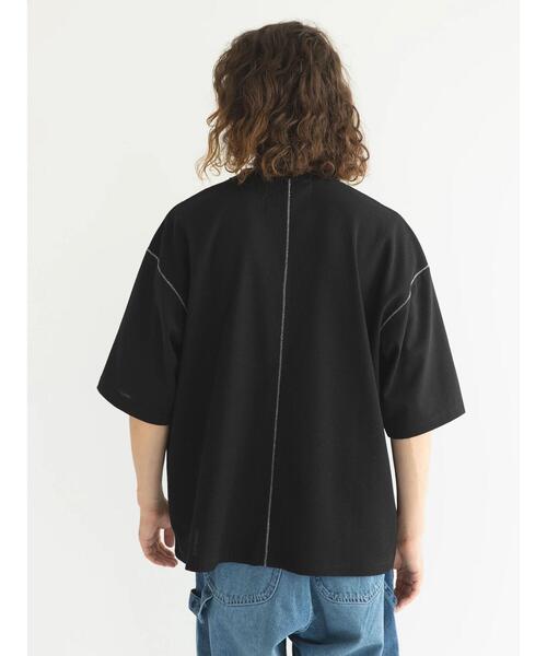 CRAFT STANDARD BOUTIQUE（クラフトスタンダードブティック）の「リサイクル切り替えH/S TEE-B（Tシャツ/カットソー・メンズ・ダークネイビー/ブラック/杢グレー・M/L/XL）」の8枚目の写真