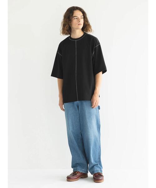 CRAFT STANDARD BOUTIQUE（クラフトスタンダードブティック）の「リサイクル切り替えH/S TEE-B（Tシャツ/カットソー・メンズ・ダークネイビー/ブラック/杢グレー・M/L/XL）」の9枚目の写真