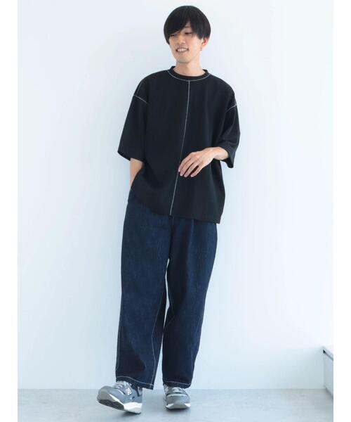 CRAFT STANDARD BOUTIQUE（クラフトスタンダードブティック）の「リサイクル切り替えH/S TEE-B（Tシャツ/カットソー・メンズ・ダークネイビー/ブラック/杢グレー・M/L/XL）」の14枚目の写真