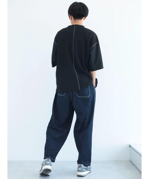 CRAFT STANDARD BOUTIQUE（クラフトスタンダードブティック）の「リサイクル切り替えH/S TEE-B（Tシャツ/カットソー・メンズ・ダークネイビー/ブラック/杢グレー・M/L/XL）」の17枚目の写真