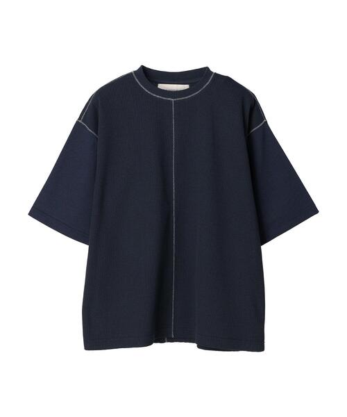 CRAFT STANDARD BOUTIQUE（クラフトスタンダードブティック）の「リサイクル切り替えH/S TEE-B（Tシャツ/カットソー・メンズ・ダークネイビー/ブラック/杢グレー・M/L/XL）」の18枚目の写真