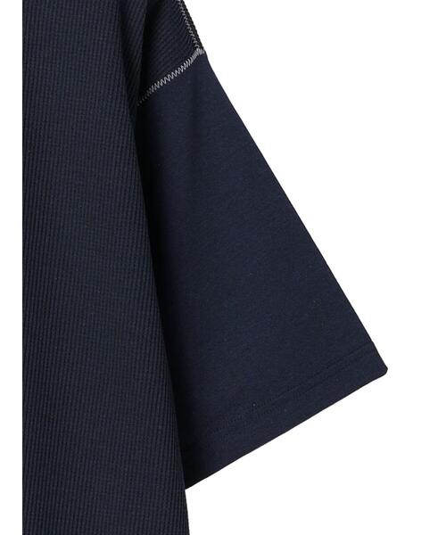 CRAFT STANDARD BOUTIQUE（クラフトスタンダードブティック）の「リサイクル切り替えH/S TEE-B（Tシャツ/カットソー・メンズ・ダークネイビー/ブラック/杢グレー・M/L/XL）」の21枚目の写真